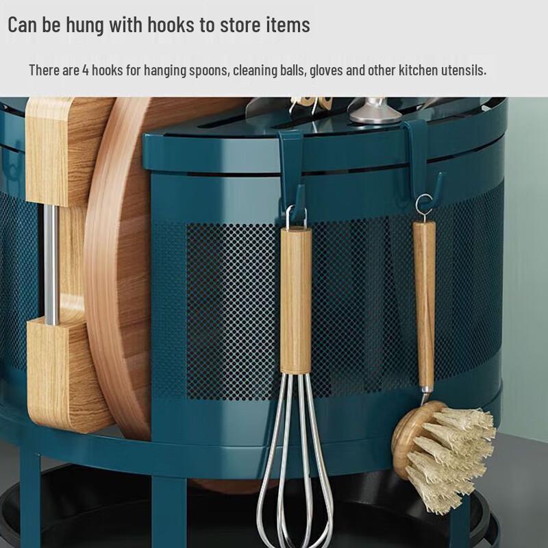 Вращающаяся многофункциональная подставка для кухонных ножей и утвари