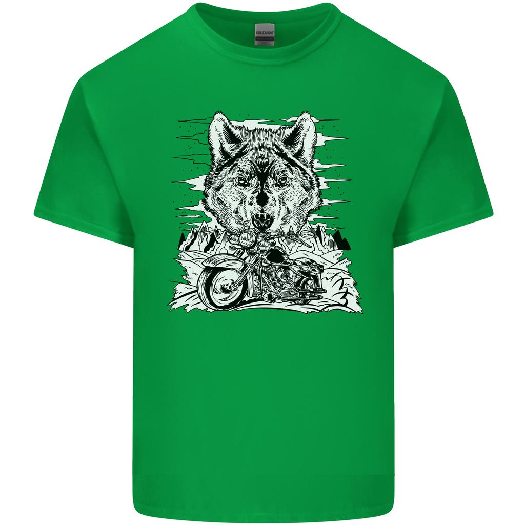 Motorbike Wolf Biker Motorcycle Motorbike Unisexs Light Cotton TShirt