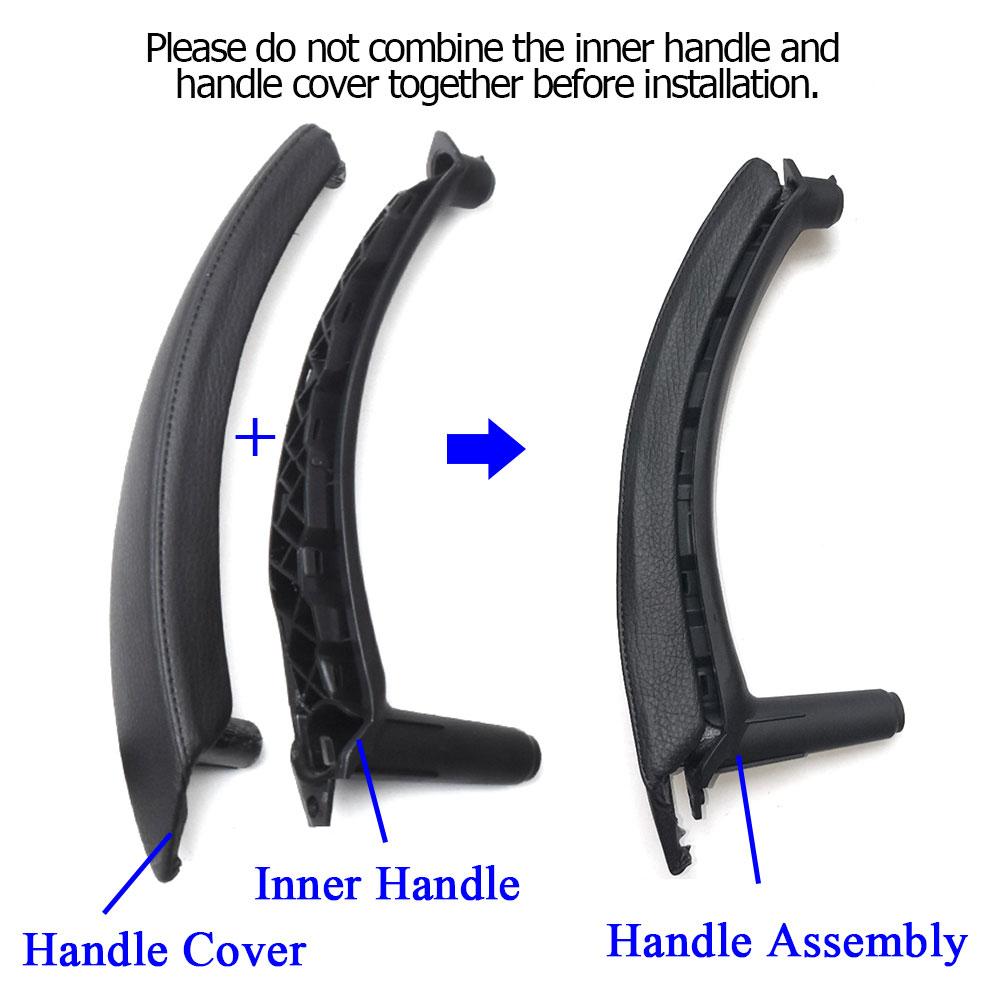 Внутренний автомобильный черный, бежевый, левый и правый пассажирская дверь, ручка, кожаный чехол, замена накладки для BMW X5 X6 E70 E71 E72