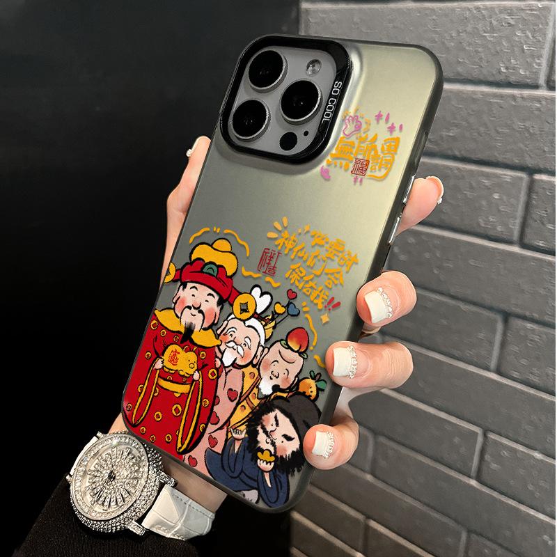 Подходит для Apple 11/11 Чехол для мобильного телефона «Бог Богатства» iPhone11 Новогодняя модель, национальный стиль 11plus, неважно, Фу Лу Шоу