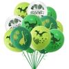 16pcs Dinosaur Letter Printed Balloon Sets Kids Boys Girls Birthday Festival Events Party Decor Supplies ARI
