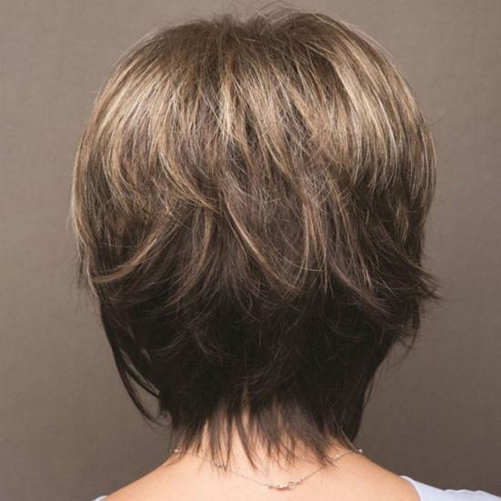 Женский короткий прямой парик с тонкой челкой, натуральные термостойкие высокотемпературные волокна, женские мелированные синтетические волосы Бобо