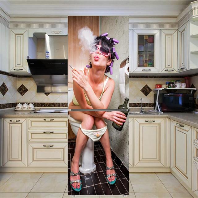 Art New Rose стикер на холодильник с цветочным узором, наклейки на стену, украшение дома, кухня, настенная роспись, декор, современный ремонт