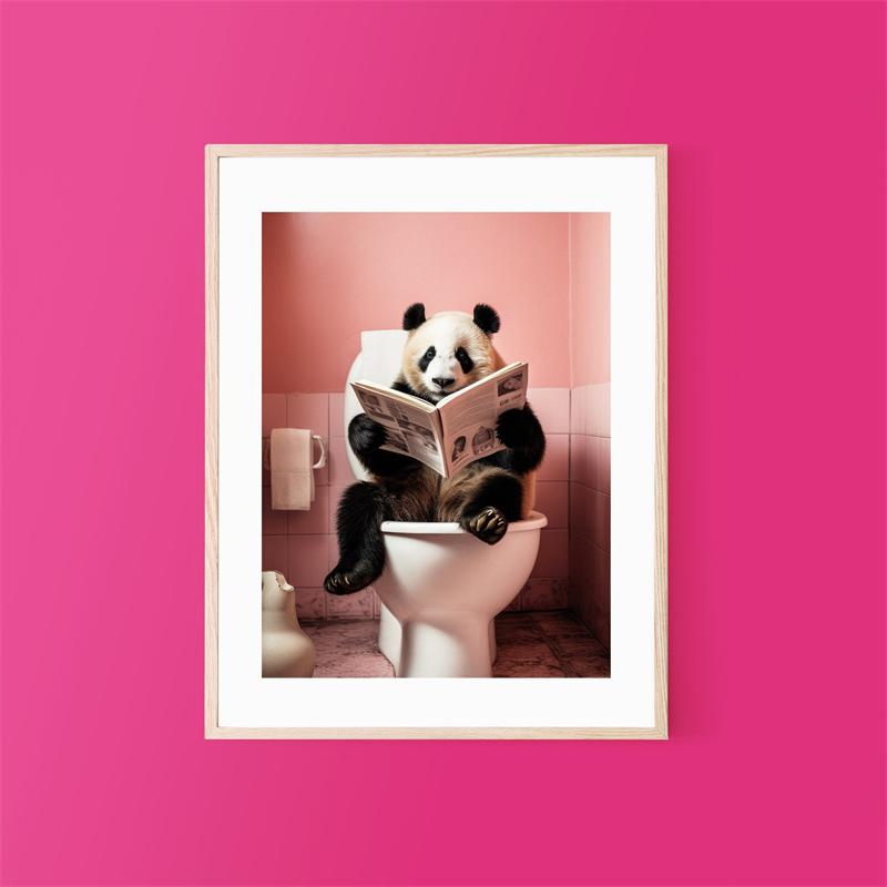 Поп-арт забавный плакат для чтения в туалете эстетика кошка капибара животные печать на холсте настенный художественный декор комнаты украшение для дома и ванной комнаты