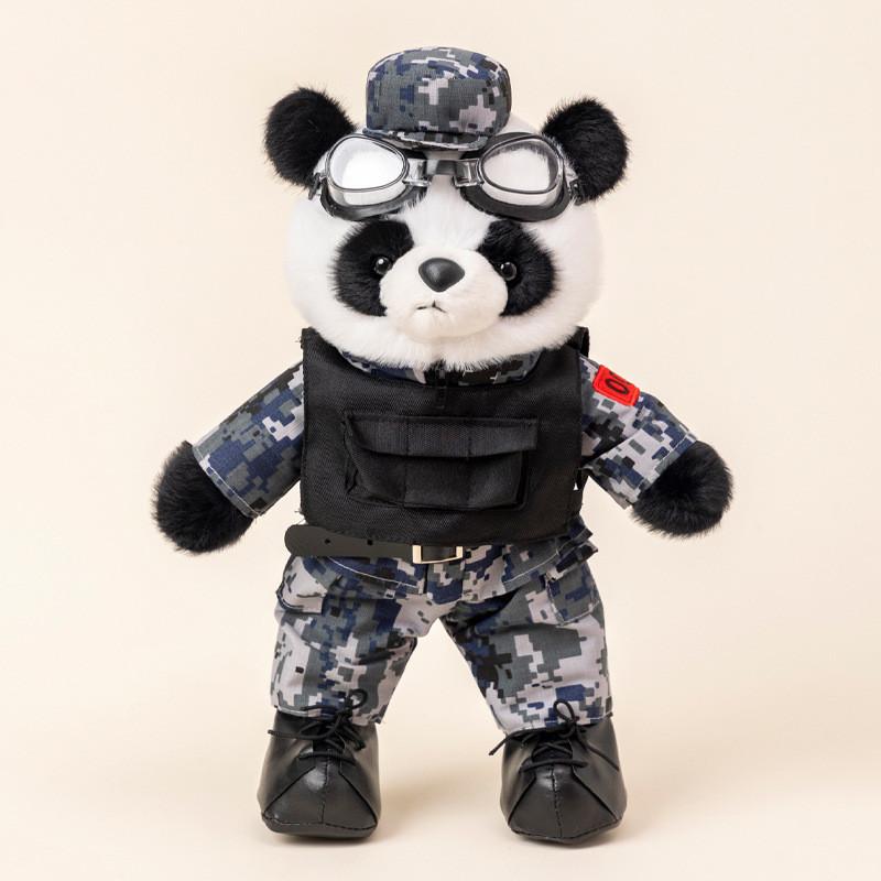 Soft And Cuddly Panda Army Plush Toy Rabbit Soldier Figure Perfect For Gifts