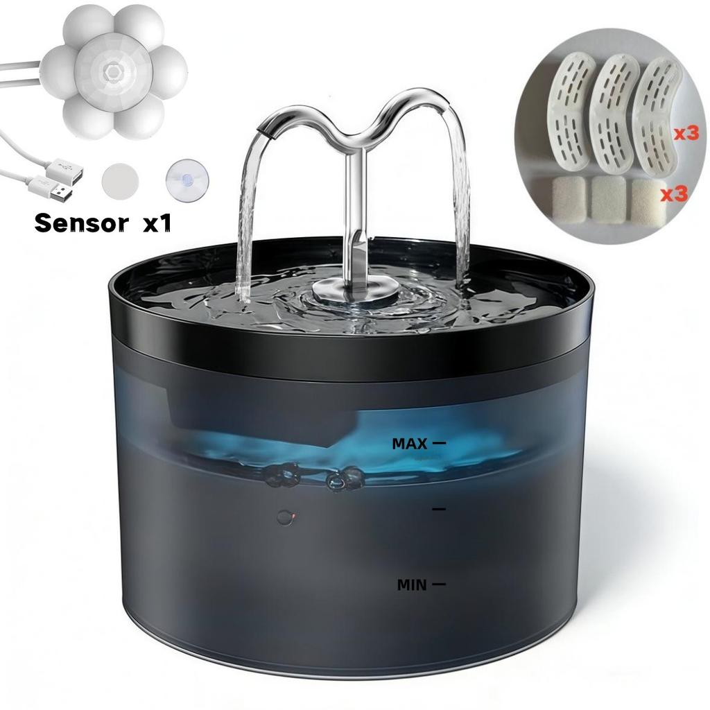 Pet Water Fountain Auto Filter Set Automatic sensing Cat Drinker 2.1L Recirculate Filtring Drinking for Cat Dog Water Dispenser