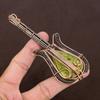 Зеленый Опал Ручной Работы Медная Проволочная Оплетка Подвеска Гитара 4.53" K9o75