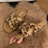 Platform Leopard Print Fluffy Shoes Women's Shoes Wear 2025 New Autumn and Winter Cotton Slippers Lamb Wool Fashion Cotton Shoes