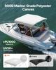 3 Bow Boat Bimini Tops 72"Lx(85"-90")W x 46"H Awning Canopy Light Grey