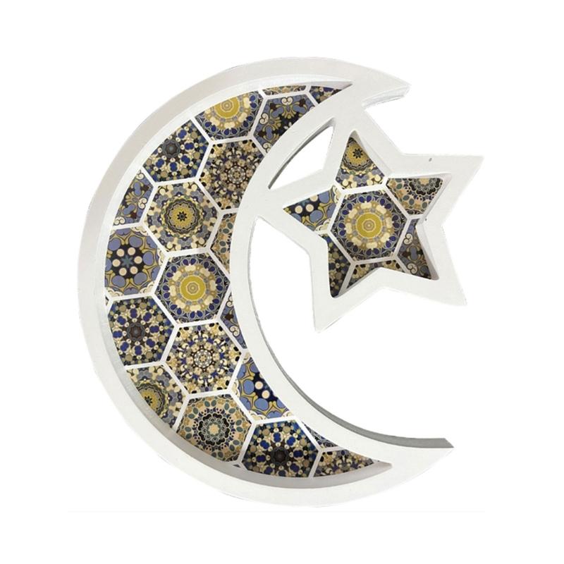 Stylish Wood Dessert Tray with Moon and Star Shape Delicate Dessert Container Natural Wood Sweets Storage Containers