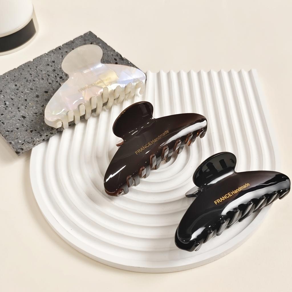 France Chocolate Brown Large Small Disc Hair Shark Clip French High Value Grab Clip Hairpin Hairpin Hairpin