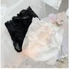 Women's Sexy Low-Waist Lace Underwear Ribbon Strap Lace Bow White Hollow Out Briefs Thin Cotton Crotch Summer Underpants
