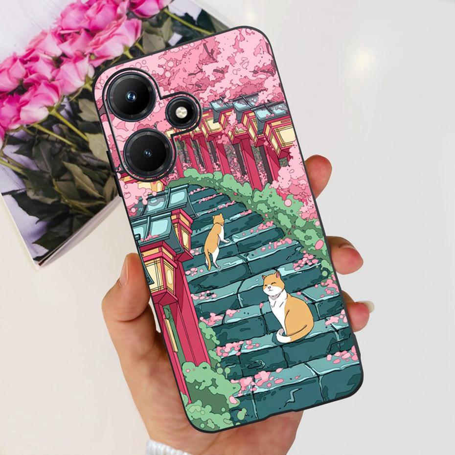 Милый Чехол Для Телефона Для Infinix Hot 30i Hot30 30 Play NFC 2023 Мягкий Силиконовый ТПУ Задняя Крышка Для Infinix Hot30i Hot 30 30Play