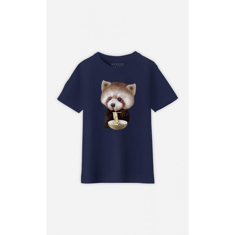 Детская футболка RED PANDA LOVES NODLES