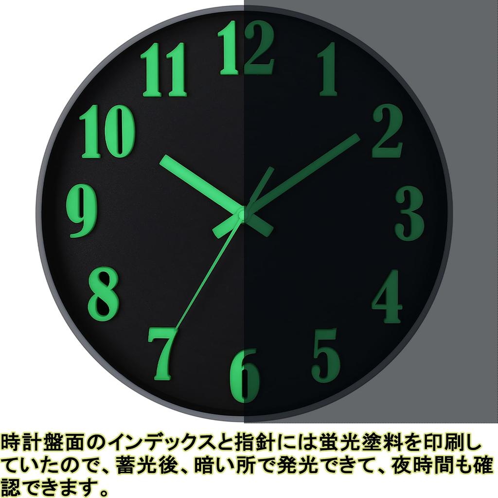 3D Luminous Wall Clock Navy Blue