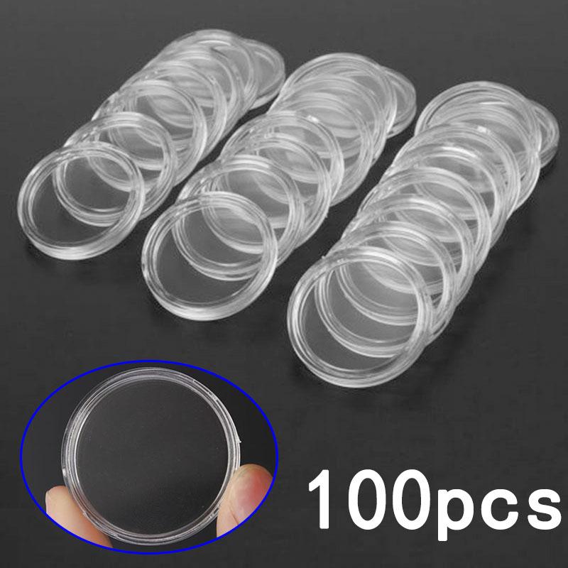 Plastic Coin Holders Accessories Capsule Case Ceremony Transparent Container Display Organizer Protect Reusable