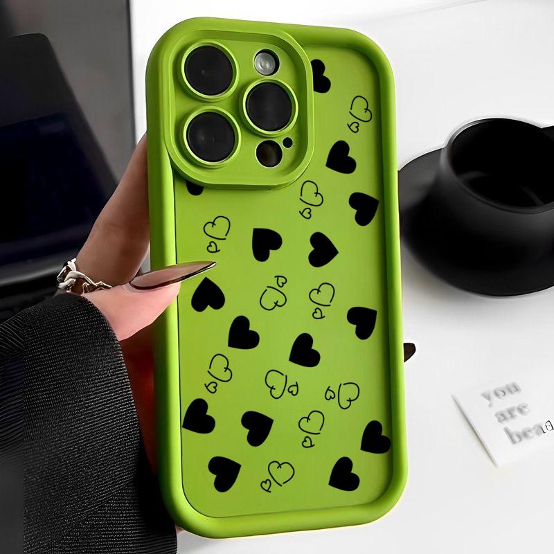 Противоударный чехол Love Hearts для iPhone 16 Pro 15 14 Plus 15 14 13 12 11 Pro Max Xr Xs X 8 7, защита объектива, мягкий чехол из ТПУ