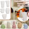 День Мертвых Забавная форма для свечи в виде тыквы Сделай сам Тыква Гипс Смола Хэллоуин Силиконовая форма
