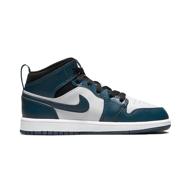 Детские кроссовки Air Jordan 1 Mid PS Armory Navy Blue Black White 640734-411