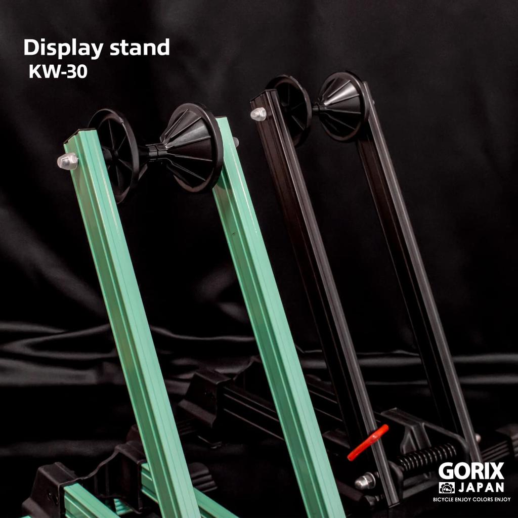 GORIX Indoor L-Shaped Bicycle Stand for One Bike (20-29 Inch) [Compatible with Road Bikes, Cross Bikes, Mountain Bikes, and Mini Velos] (KW-30) Black