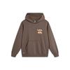 Li Ning Badfive Letter Hooded Pullover Fleece Sweatshirt Unisex Sweatshirt Charcoal-Brown AWDT879-5