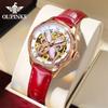 OUPINKE New Business and Leisure Ladies Watch Elegant Light Luxury Waterproof Luminous Diamond Inlaid Mechanical Watch High-end Watch