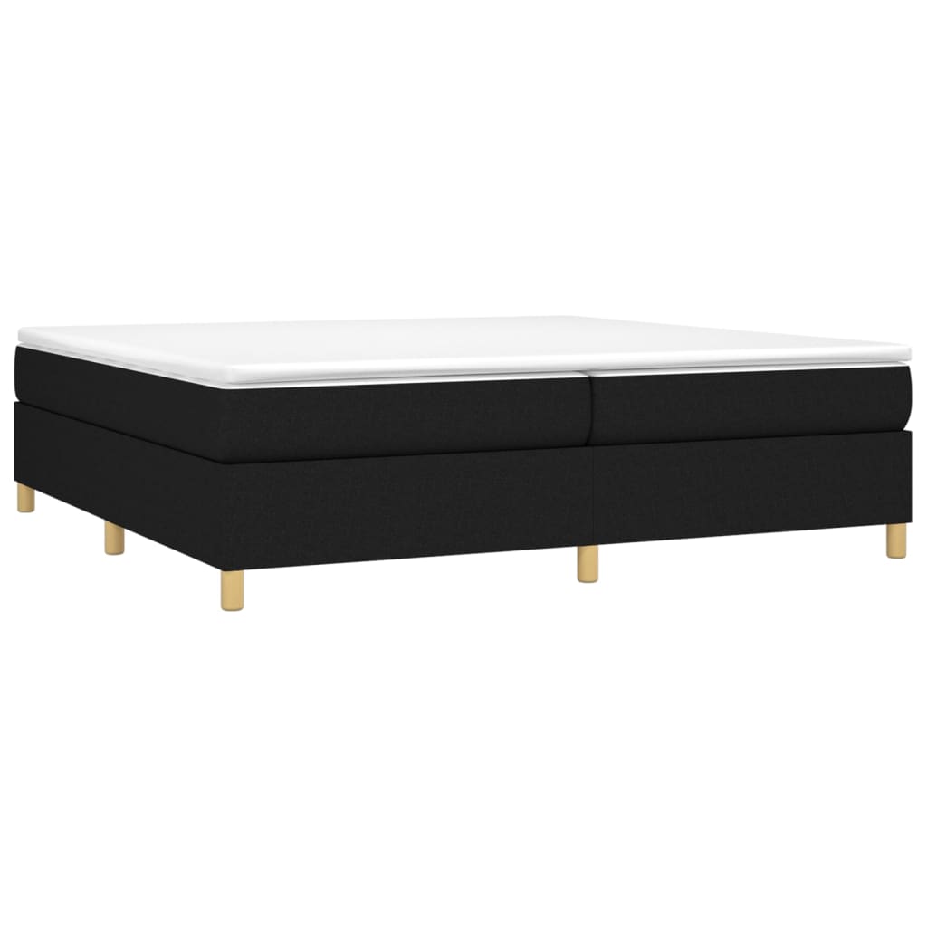 Box Spring Bed Frame Black 200 x 200 cm Fabric