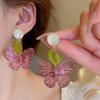 Модные акриловые серьги-бабочки, женские милые серьги-капли для девочек, элегантные индивидуальные ювелирные аксессуары, подарки