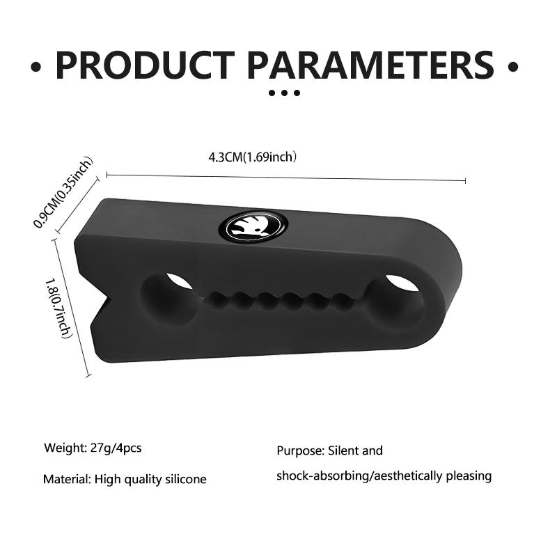 For Skoda Car Logo Door Lock Shock Absorber Pad Buffer Accessories Kamiq MK3 Roomster Rapid Kodiaq Karoq Fabia Enyaq