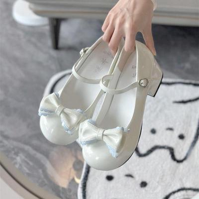 Туфли-лодочки Porterby женские милые, полные жизни, в стиле принцессы, на платформе, с круглым носком и бантом, студенческие