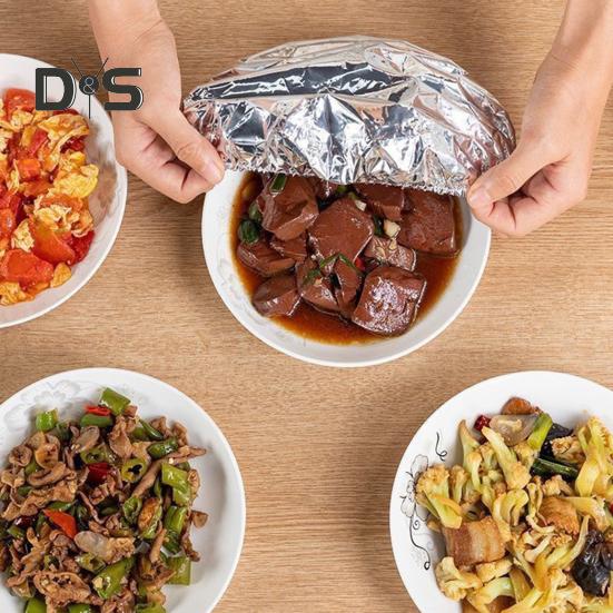 Изоляционная крышка из алюминиевой фольги, термостойкие пищевые покрытия для кухни, эластичные пакеты для сохранения свежести, крышки из алюминиевой фольги для хранения продуктов
