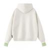 Unisex Oversized Hooded Zip-Up Sweatshirt With Embroidered Patchwork Design Vintage American Style Winter Casual Outerwear