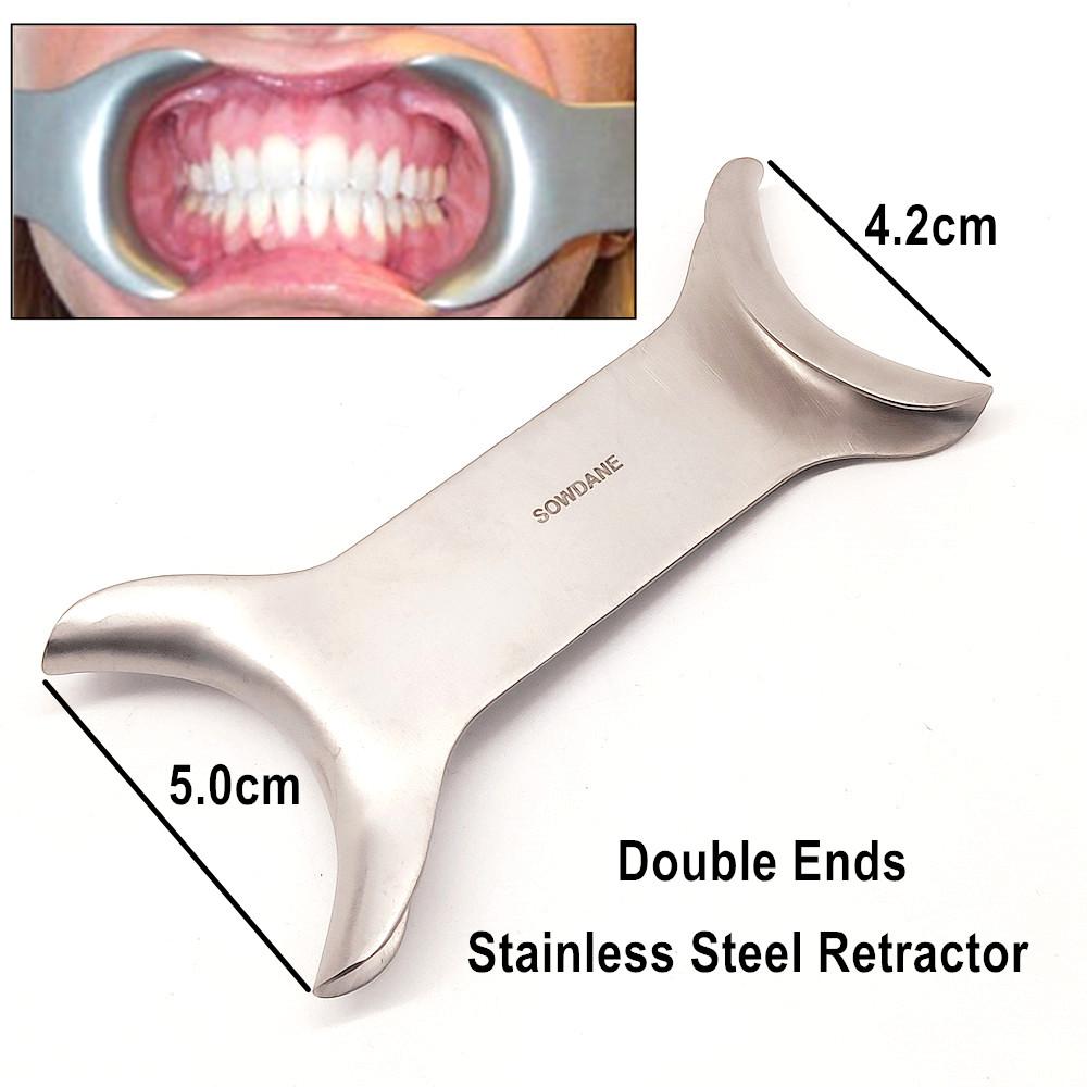 Dental Orthodontic Lip & Cheek Retractor Double Ends Orthodontic Teeth Whitening Mouth Opener Autoclavable Stainless Steel