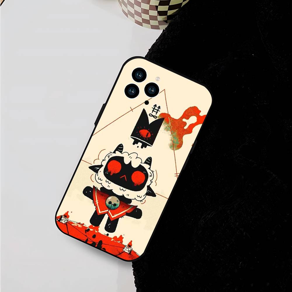 Cult Of The L-Lamb Anime Adventure Video Game Phone Case For IPhone 17 Air 16 15 14 13 Pro Max 11 12 Black Silicone Cover