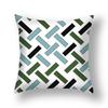 Light Luxury Green Short Plush Sofa Pillow Dark Green Geometric Pattern Pillow Bedside Cushion Cushion Pillow Cover