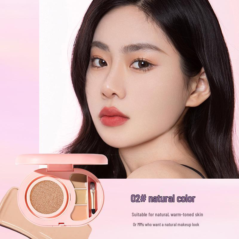 Yuli Yula Водостойкий BB-кушон-консилер с эффектом мягкого фокуса - 3 цвета, не скатывается, дышащий и стойкий контурирующий макияж.