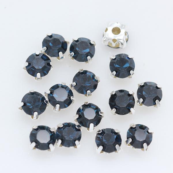 40 цветов 4 мм 100 шт./упак. стеклянные круглые пришивные стразы с серебряными когтями для украшений, свадебных платьев, одежды, поделок, отделки