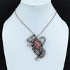 Rhodochrosite Pendant Copper Wire Wrapped Pendant Handmade Rhodochrosite Jewelry Rabbit Gemstone Pendant Copper Wire Jewelry Gifts For Women