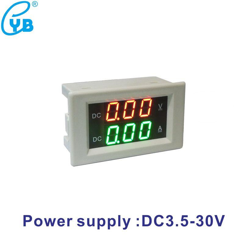 YB4835VA DC 100V 300V 600V Digital Voltmeter Ammeter Voltage Current Meter LED Display VA Dual Meter Amperemeter 3A 10A 20A 50A