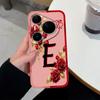 For Huawei Pura 80 Pro+ 80Ultra Pura 90 Pro Max Case Elegant Rose Letters Phone Cover Soft Liquid Silicone High Quality Shell for Pura80 Pura90 Bumper