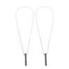 2PCS Stress Anxiety Relief Necklace Stainless Steel Mindful Breathing Exercise Device Whistle Pendant for Meditation