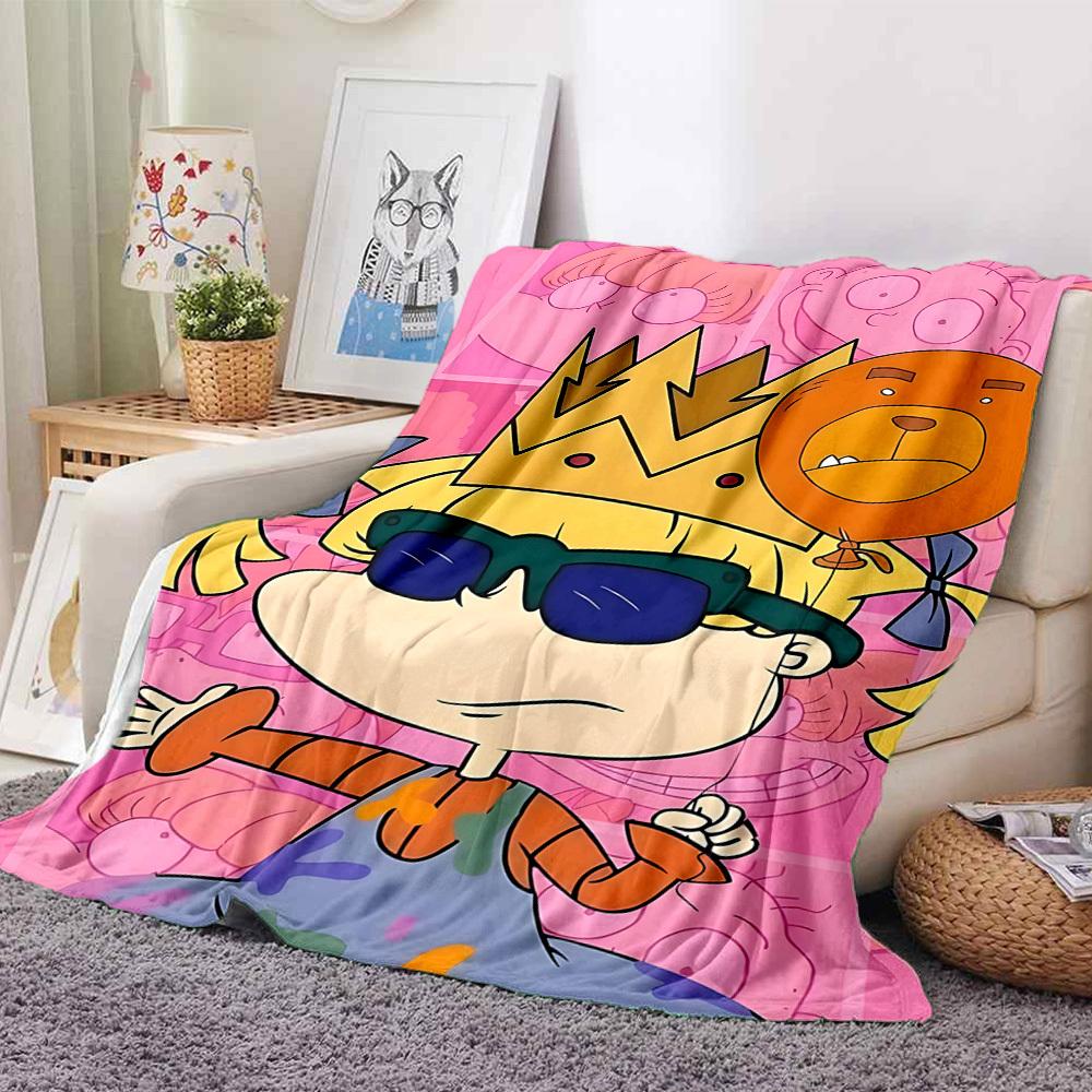1 шт. Фланелевое одеяло Rugrats, Мягкое, приятное для кожи, с цифровой печатью, Различные размеры в наличии для семьи, друзей, на день рождения
