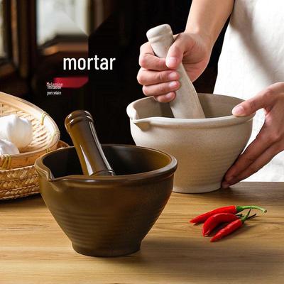Меламиновая ступка с пестиком для измельчения имбиря, чеснока, чили и столетнего яйца