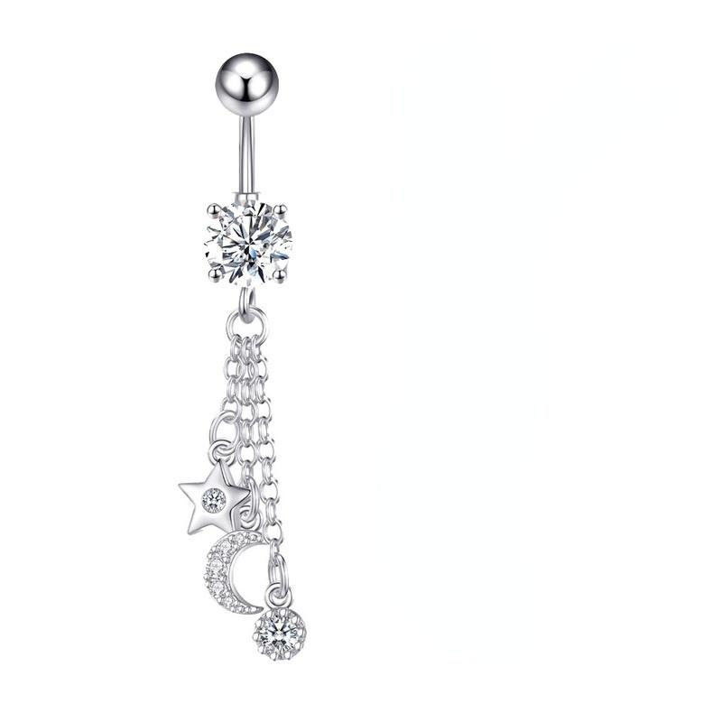 1 шт., висячее кольцо на пупке, звезда, ловец снов, цепочка для пирсинга пупка для женщин, украшения для тела