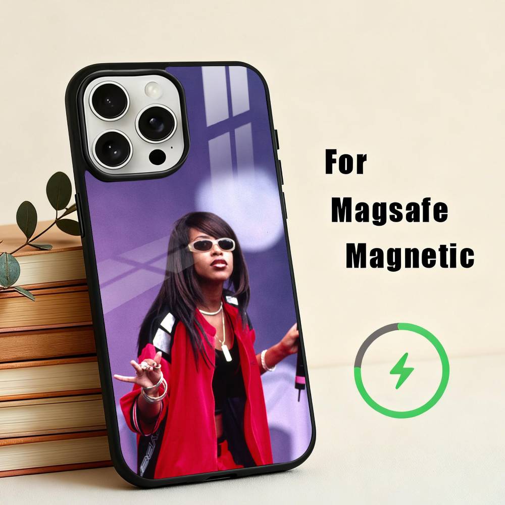 Чехол для телефона A-A-AaliyahS H-hip pop для iPhone 17, 16, 15, 14, 13, 12, 11 Plus, Pro Max Магнитный для Magsafe Беспроводная зарядка