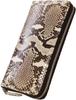 Bercute Python Diamond Python Genuine Leather Snakeskin Long Wallet for Men and Women, Round Zipper Closure, Large Capacity, Multifunctional, Slim,
