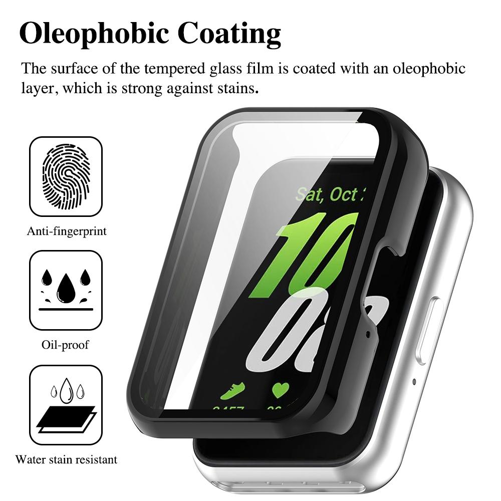 Стекло+Чехол для Samsung Galaxy Fit 3 Защитное стекло для экрана и Твердый ПК Защитный бампер для Galaxy Fit3 Аксессуары