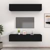 VidaXL TV Furniture 4 Pcs Black 80x30x30 Cm Engineered Wood 3114183