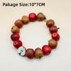 Glossy Beads Charm Bracelet Gold Tone Clasp Ins Style Fruit Beaded  Party Accessory