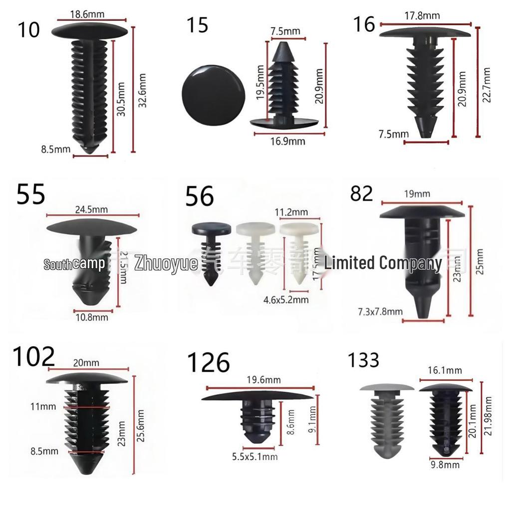 Нейлоновые клипсы для брызговиков и бампера для Chrysler и Ford